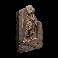 A Roman Marble Funerary Relief Fragment