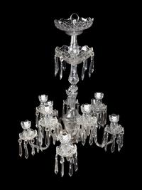 A Waterford Cut-Glass Ten-Light Chandelier — 20TH CENTURY