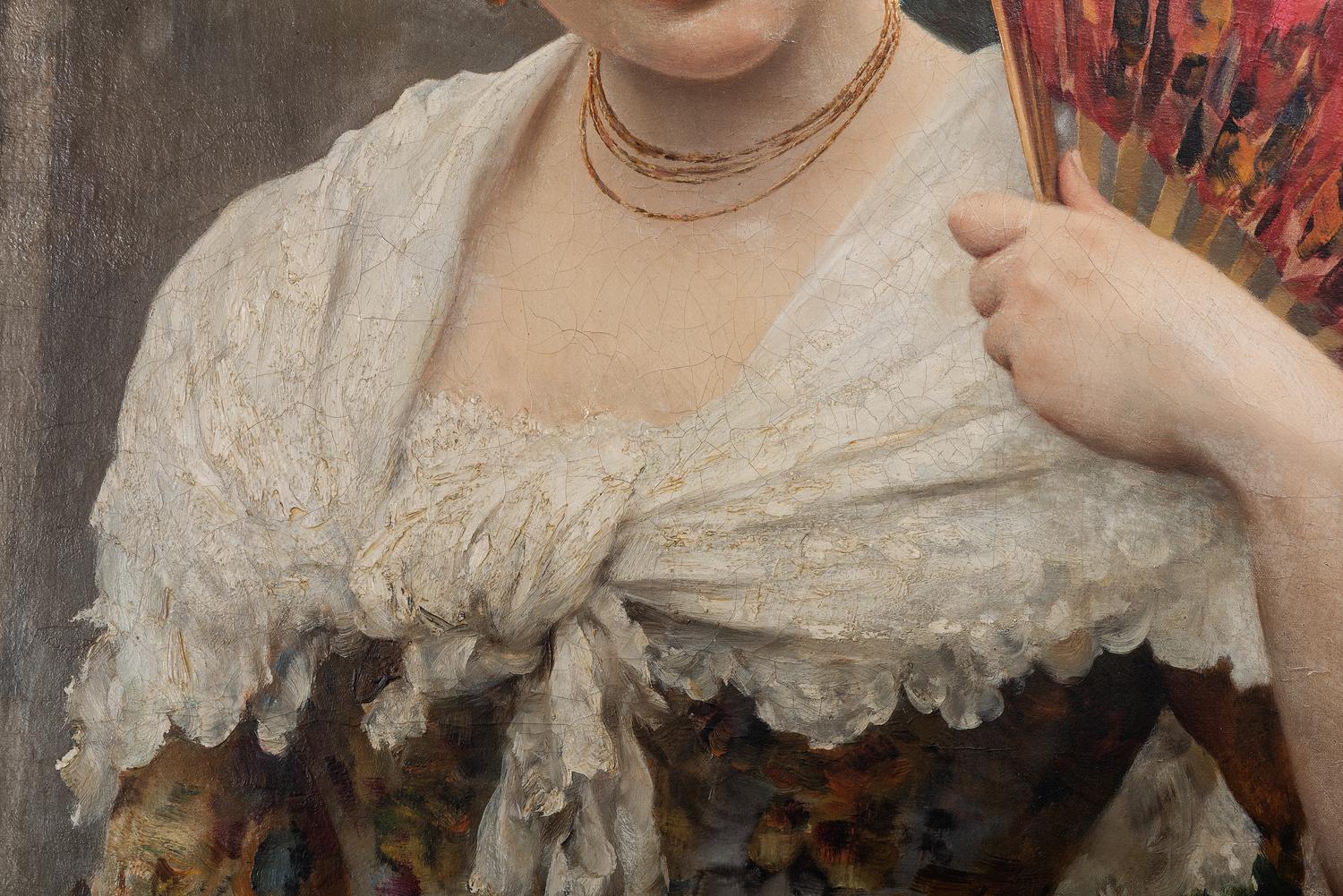 Portrait of a Woman with Red Fan