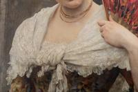 Portrait of a Woman with Red Fan