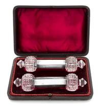 A Collection of Silver Table Articles, Various Makers, comprising two Victorian cut glass and silver spoon rests, Hilliard & Thomason,