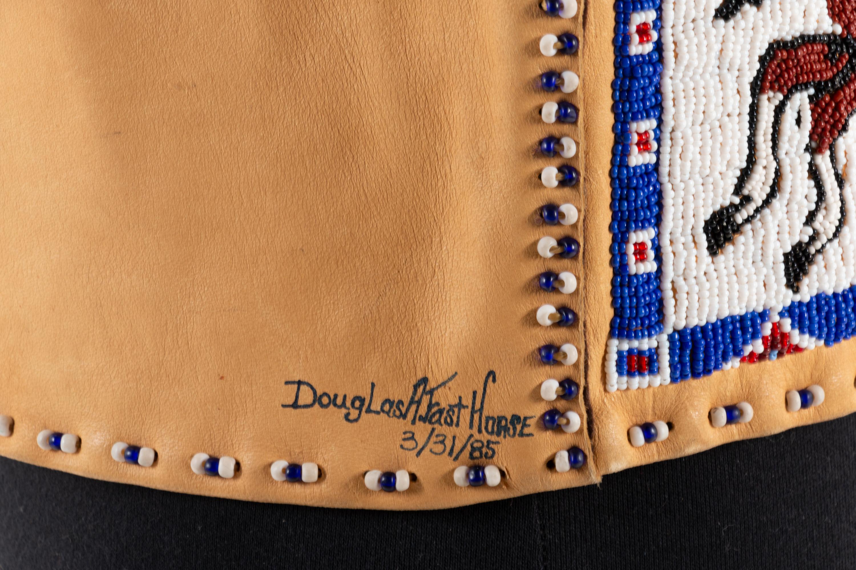 Pictorial Beaded Leather Vest