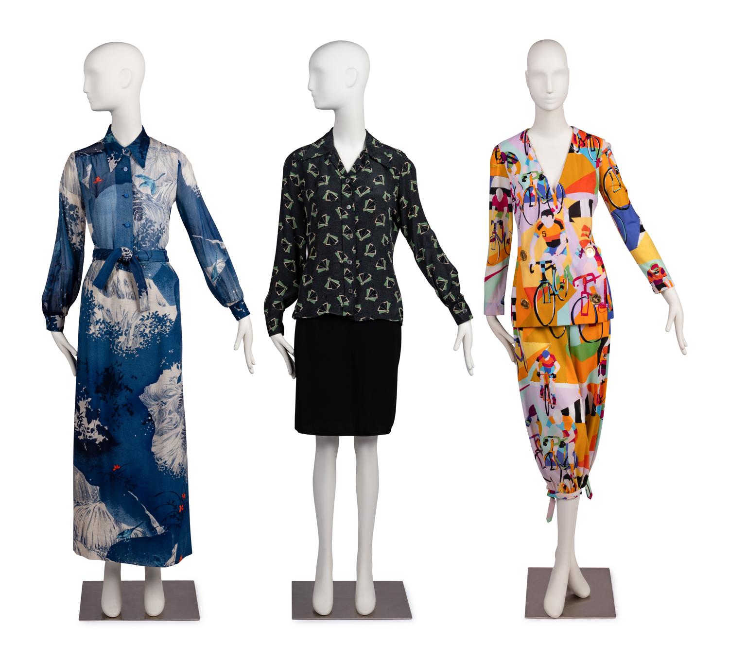 Two Designer Ensembles, Hanae Mori, Ken Scott and One Jeff Banks Shirt, 1970s