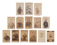 [LINCOLN ASSASSINATION]. A photographic study of John Wilkes Booth in 14 CDVs.