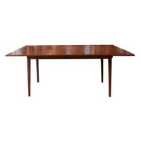A Mid Century Cherry Drop Leaf Table 71" W x 19.5-39.5" D x 30" H — United States, Mid-20th Century
