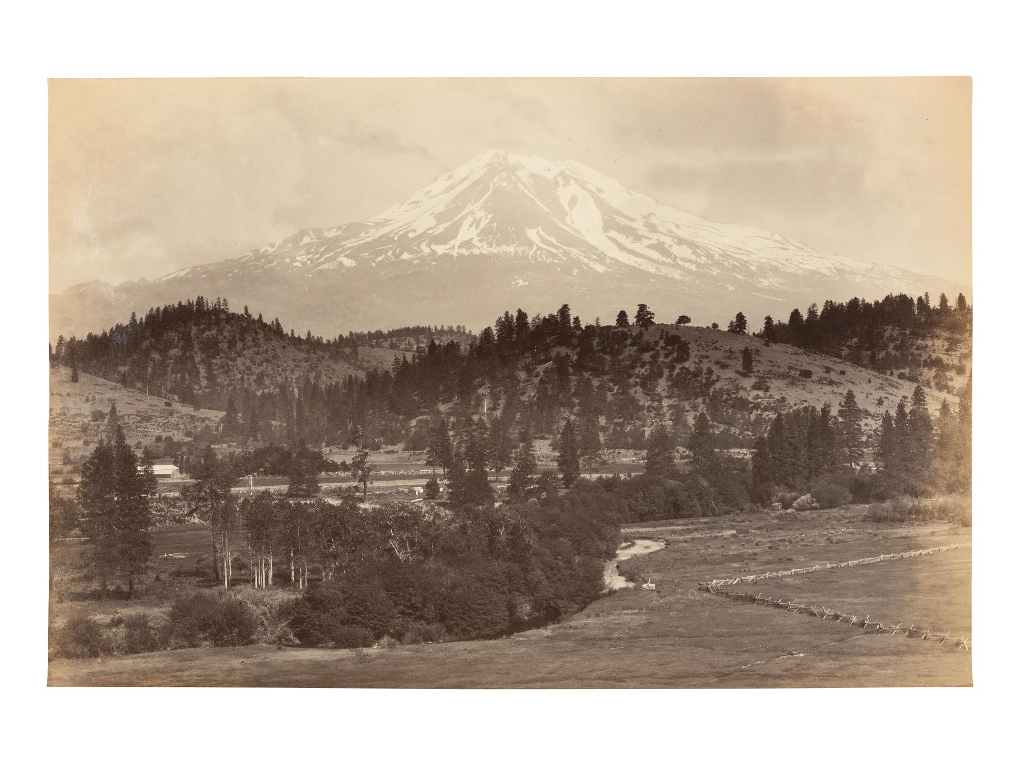 WATKINS, Carleton (1829-1916), attrib. Mount Shasta, ca 1866; printed ca 1880.