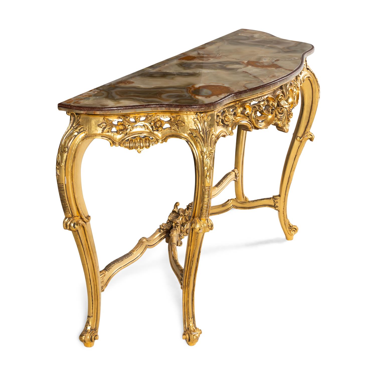 A Continental Giltwood Console Table