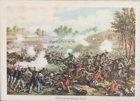 [CIVIL WAR]. A group of 3 lithographs featuring Civil War subject matter, incl. the Battle of Bull Run, soldiers standing before the monument memorializing those that fell at Bull Run, and a view of Libby Prison.