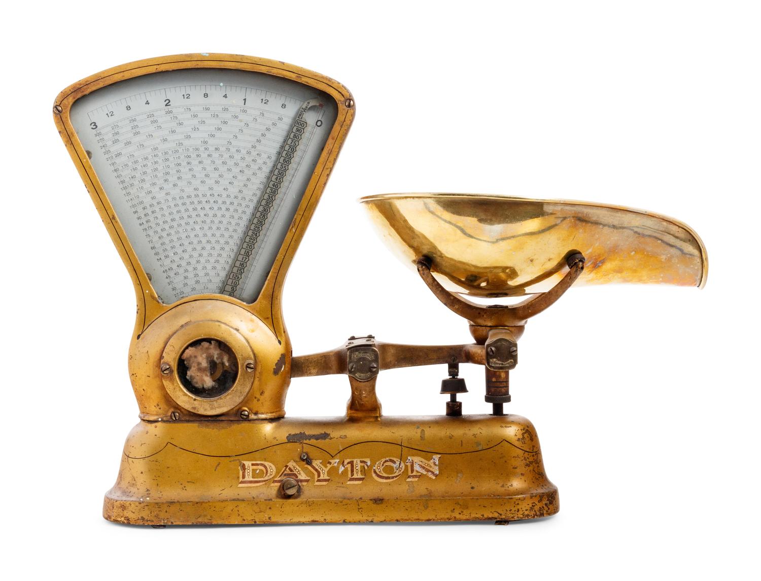 A Gilt and Polychrome Painted Dayton Computing Scale, Style No. 187