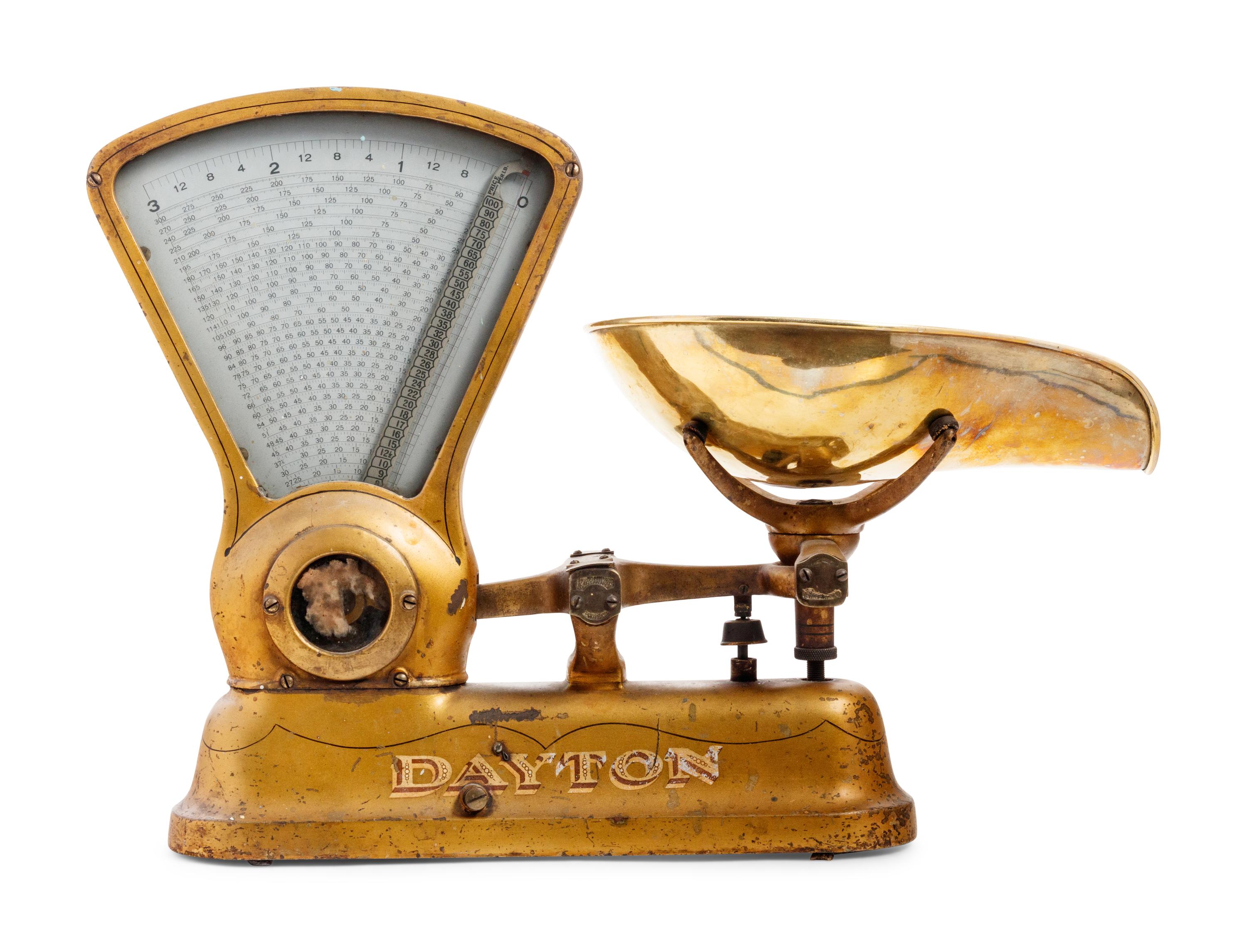 A Gilt and Polychrome Painted Dayton Computing Scale, Style No. 187