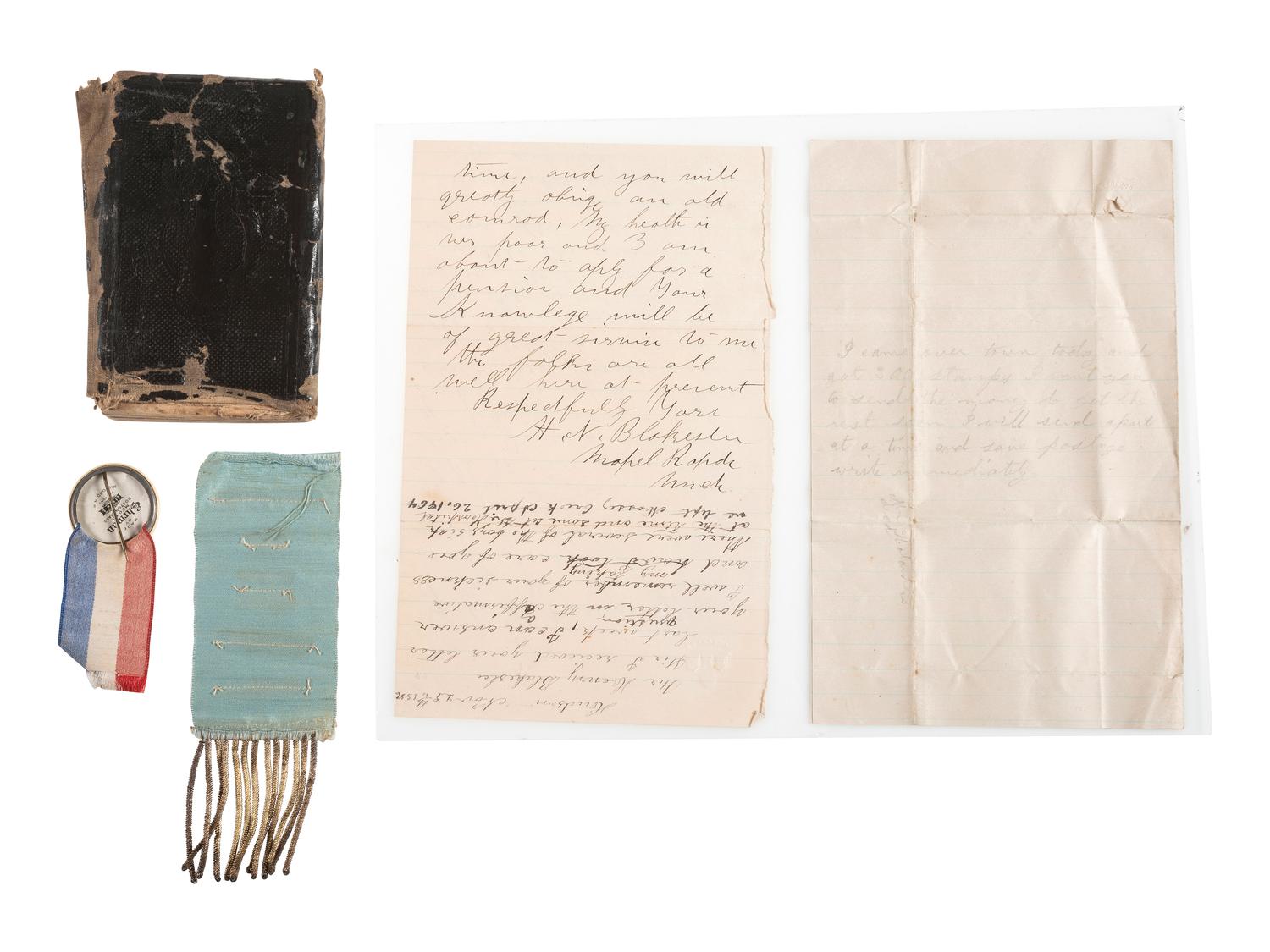 [CIVIL WAR - MICHIGAN] Corporal John P. Casler (ca 1832-1922), Company G, 23rd Michigan Infantry Regiment. Archive of items related to Casler's war service and post-war career.