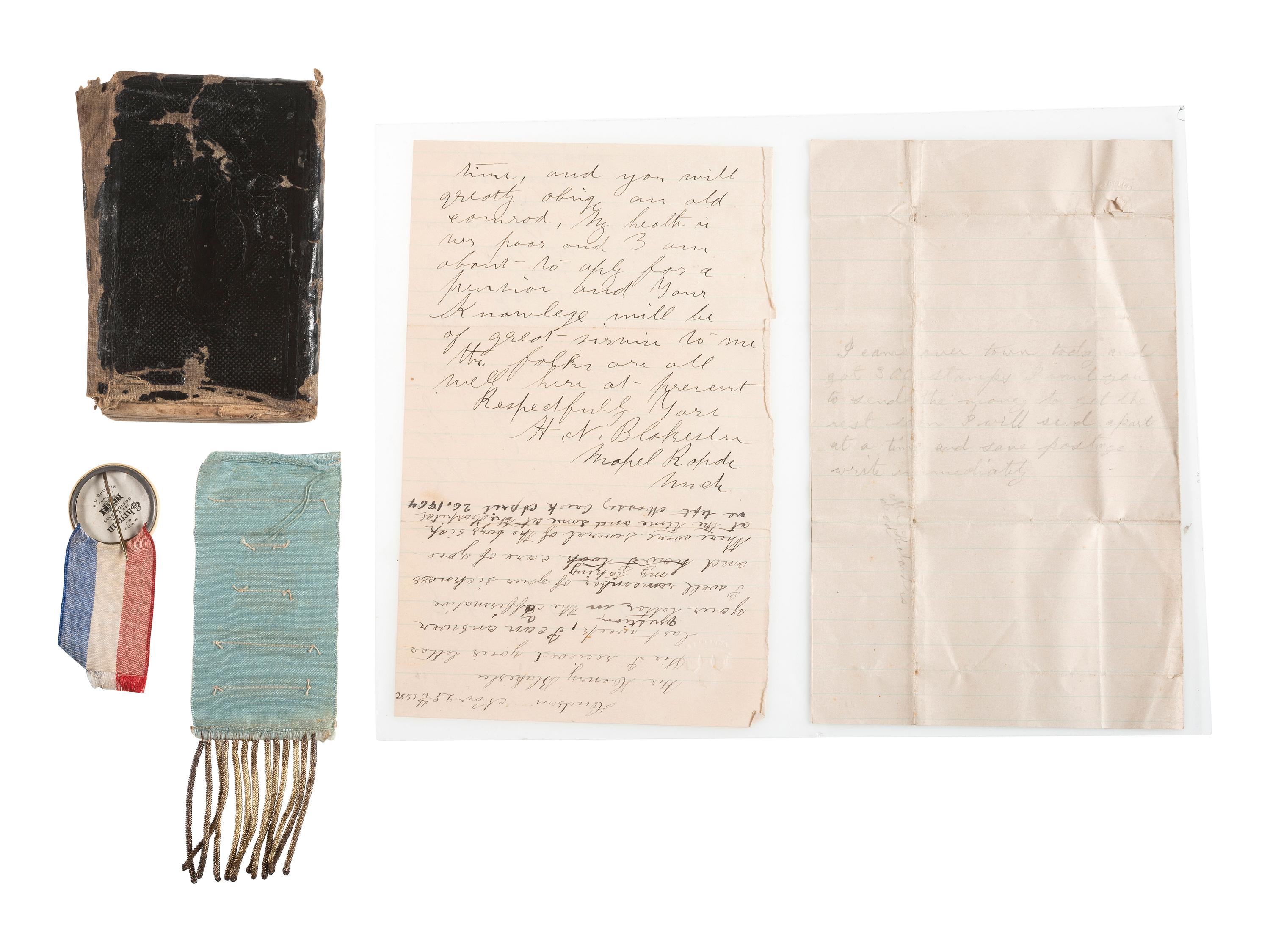 [CIVIL WAR - MICHIGAN] Corporal John P. Casler (ca 1832-1922), Company G, 23rd Michigan Infantry Regiment. Archive of items related to Casler's war service and post-war career.