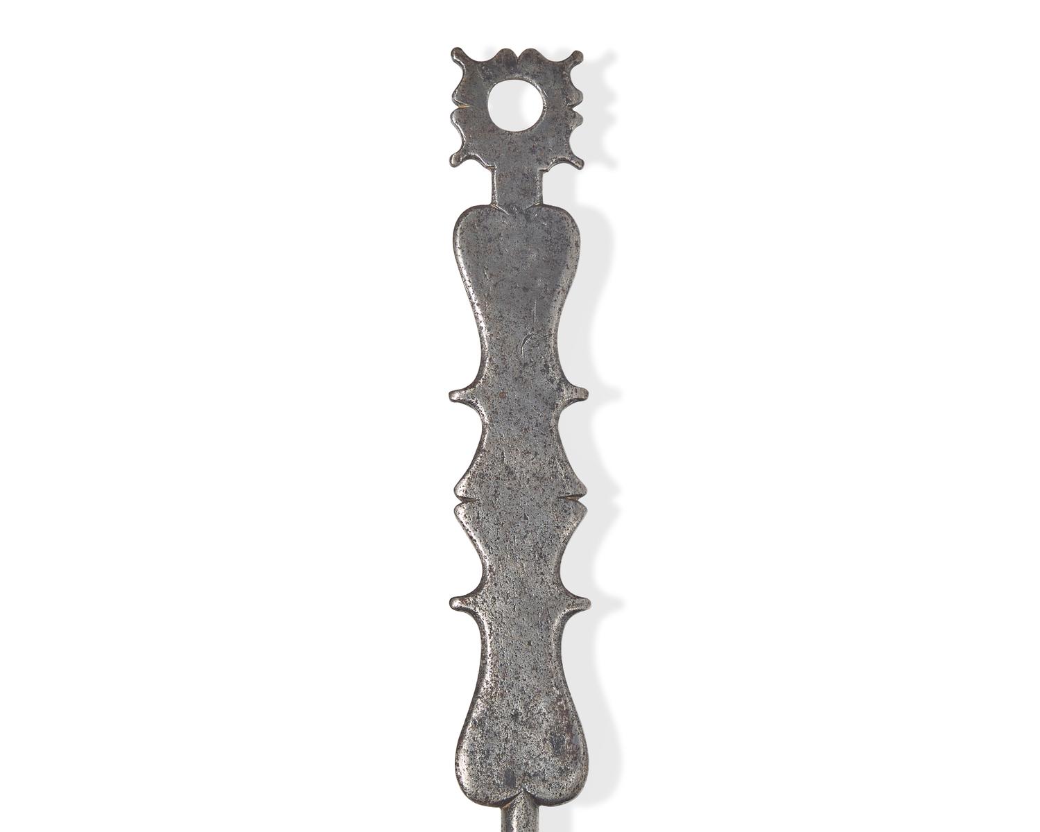 An Assorted Group of Six Wrought Iron Kitchen and Fireplace Accessories