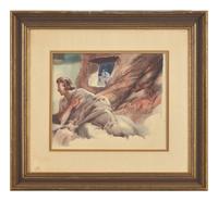 Biblical Figure in an Interior