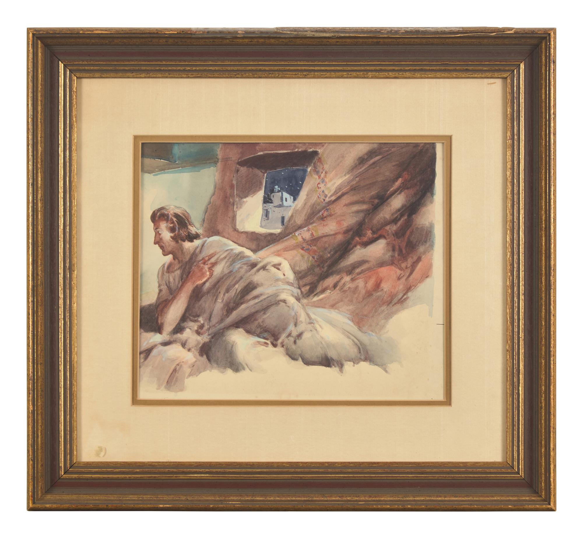 Biblical Figure in an Interior