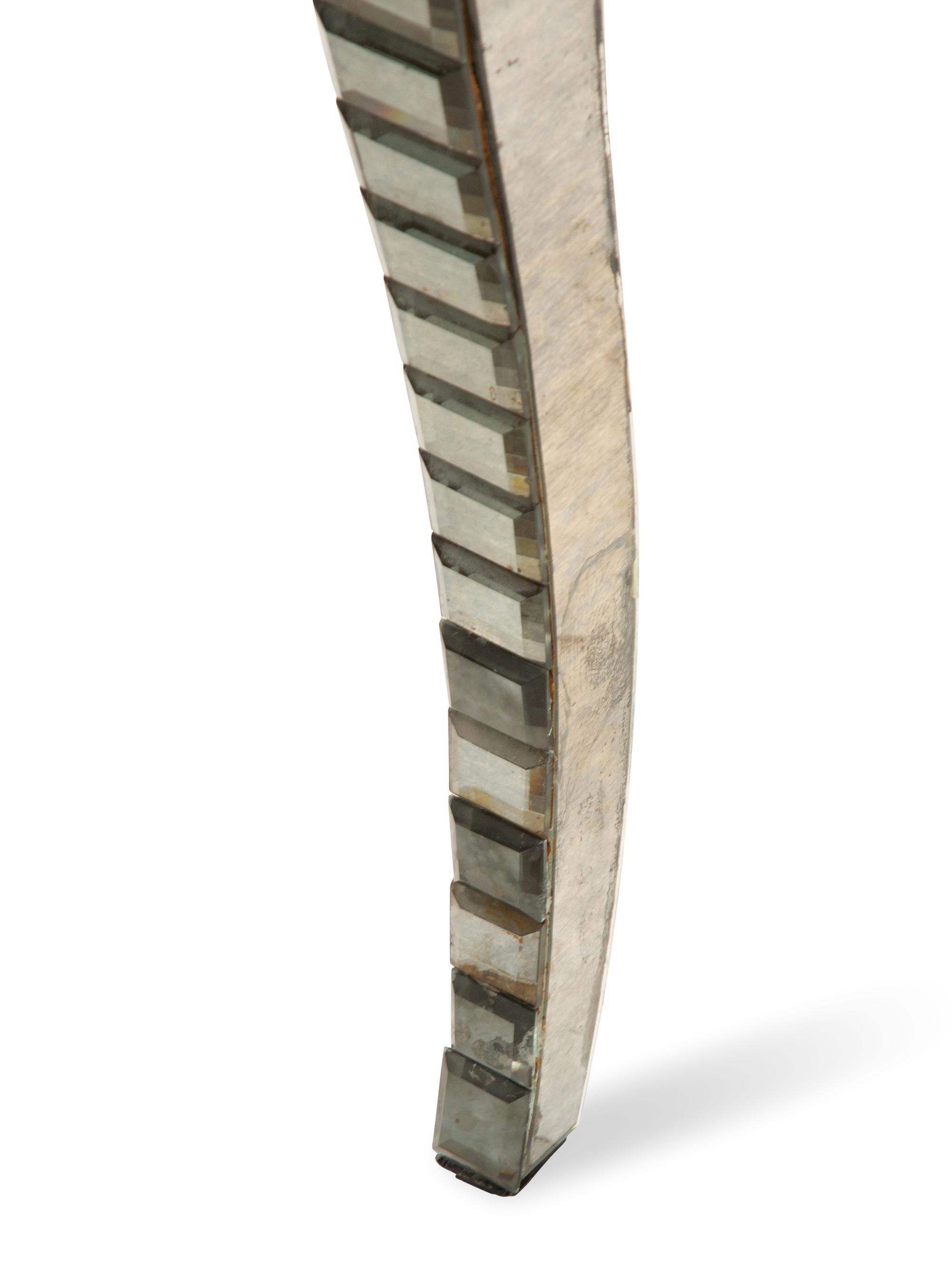 An Art Deco Style Mirrored-Veneer Console Table