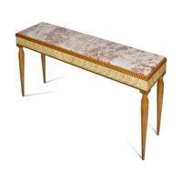 A Contemporary Marble-Top Console Table