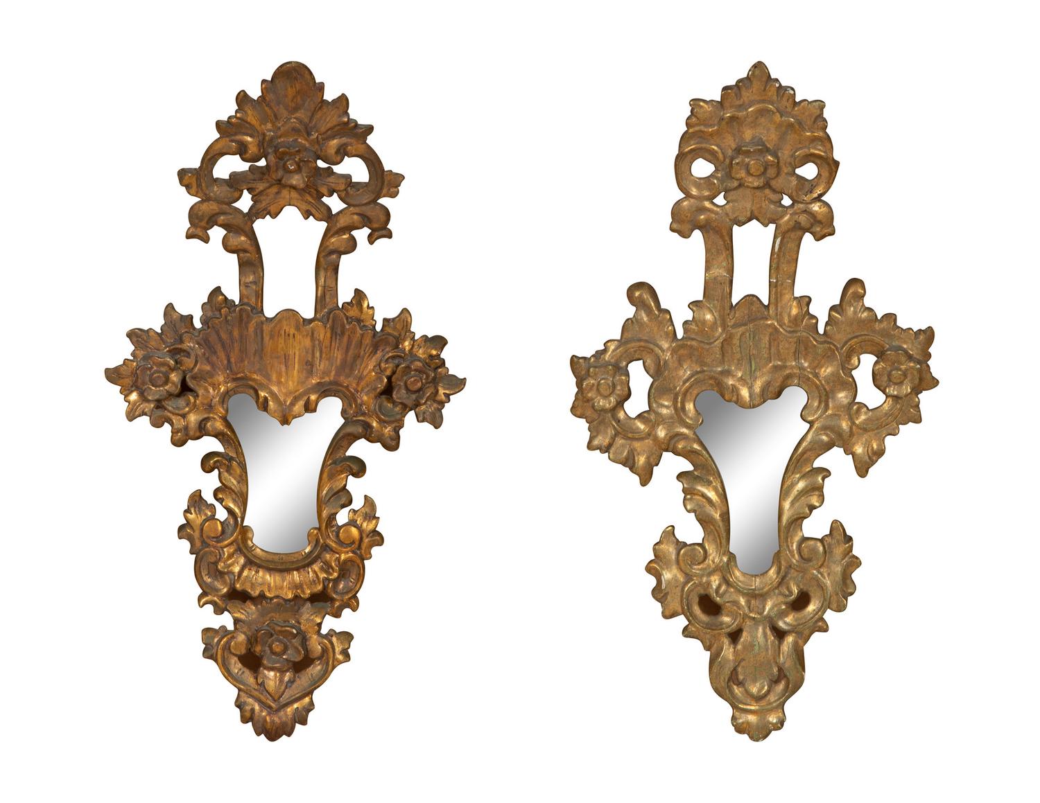 Two Venetian Giltwood Mirrors