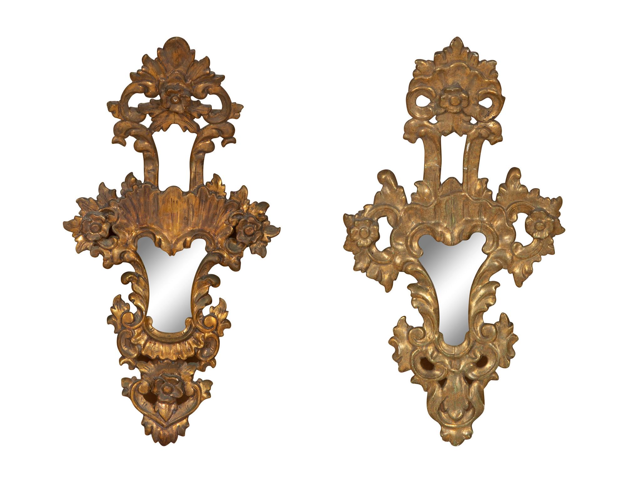 Two Venetian Giltwood Mirrors
