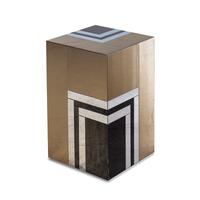 A Brushed and Polished Metal Side Table in the Style of Paul Evans