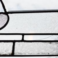 A Leaded Glass Window 48" W x 2" D x 24.5" H — United States, 19th Century