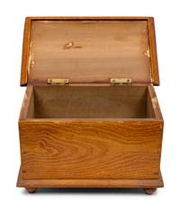 A Miniature Grain Painted Pine Blanket Chest