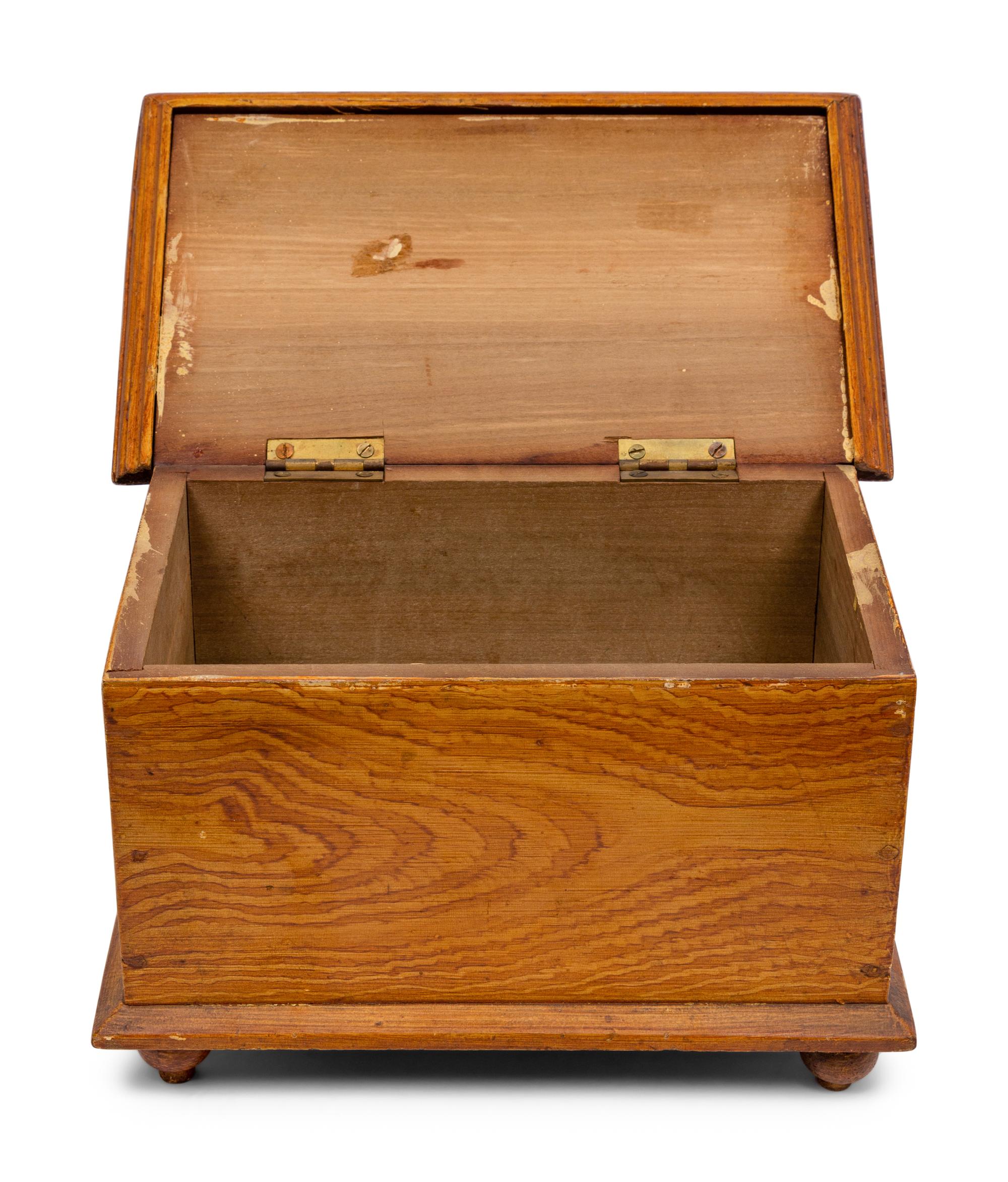 A Miniature Grain Painted Pine Blanket Chest