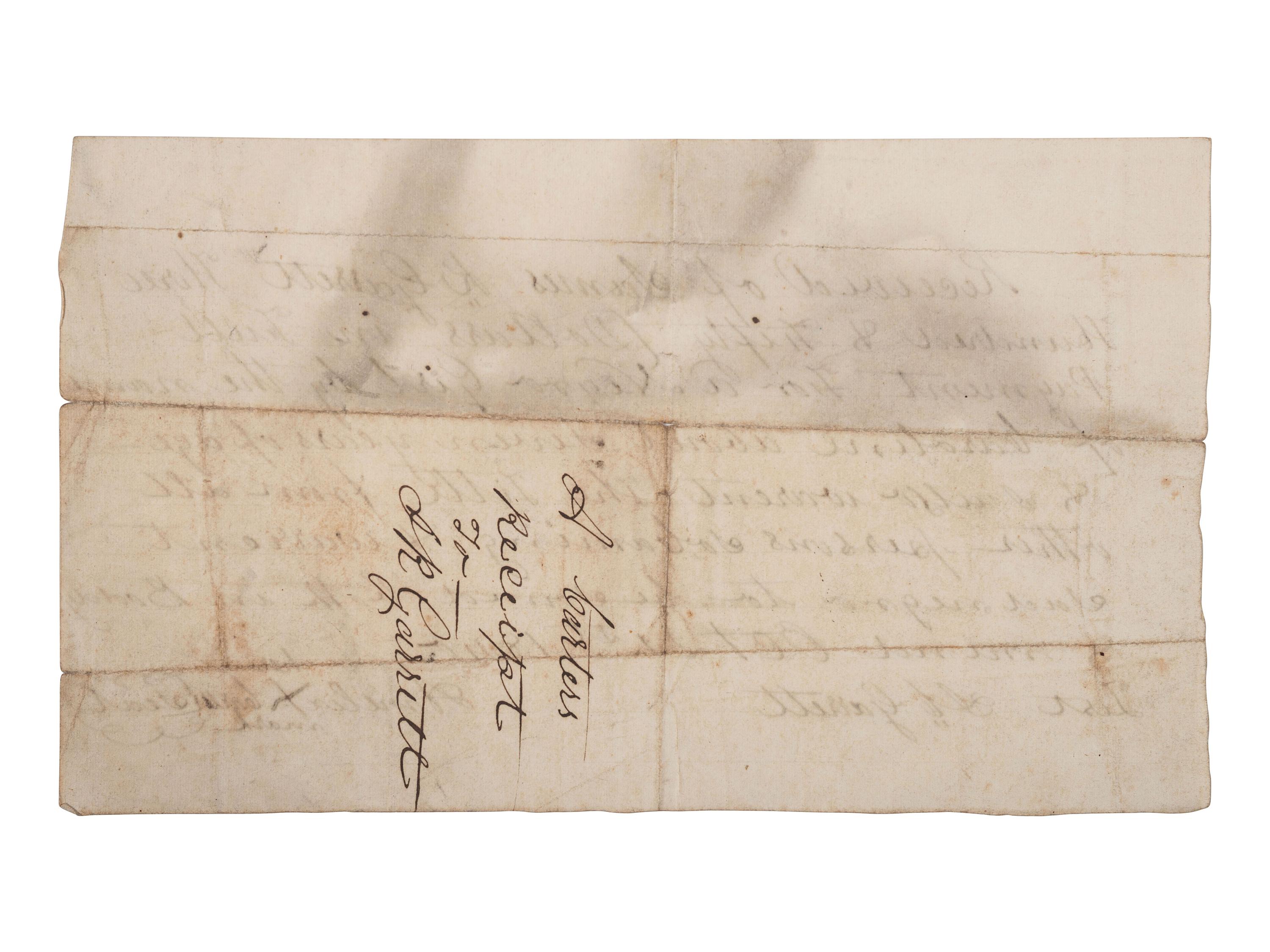[ENSLAVEMENT & ABOLITION]. Manuscript bill of sale for a 7-year-old enslaved girl named Caroline. 21 October 1840.