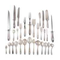 An International Silver Flatware Service in Custom Case