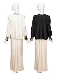 Two Vintage Silk Blouses & A Chanel Silk Skirt