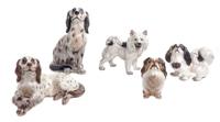 Five Dahl Jensen Copenhagen Porcelain Figures Height of tallest 9 1/4 inches. — 20TH CENTURY