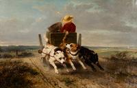 Henriette Ronner-Knip (Dutch, 1821-1909) — Off to the Races