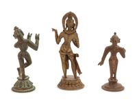 Three Indian Figures of Standing Deities