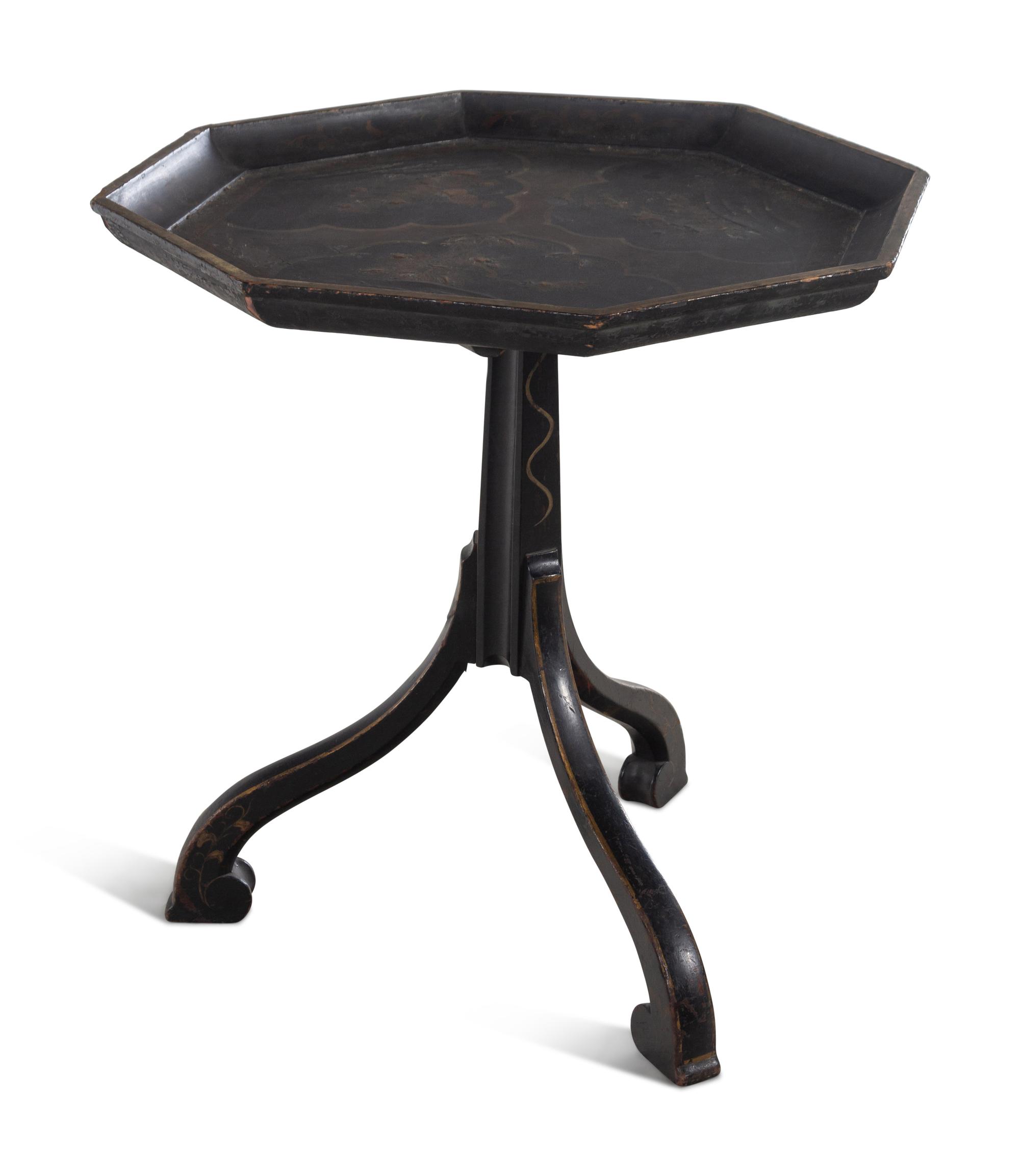 An English Chinoiserie Decorated Tea Table