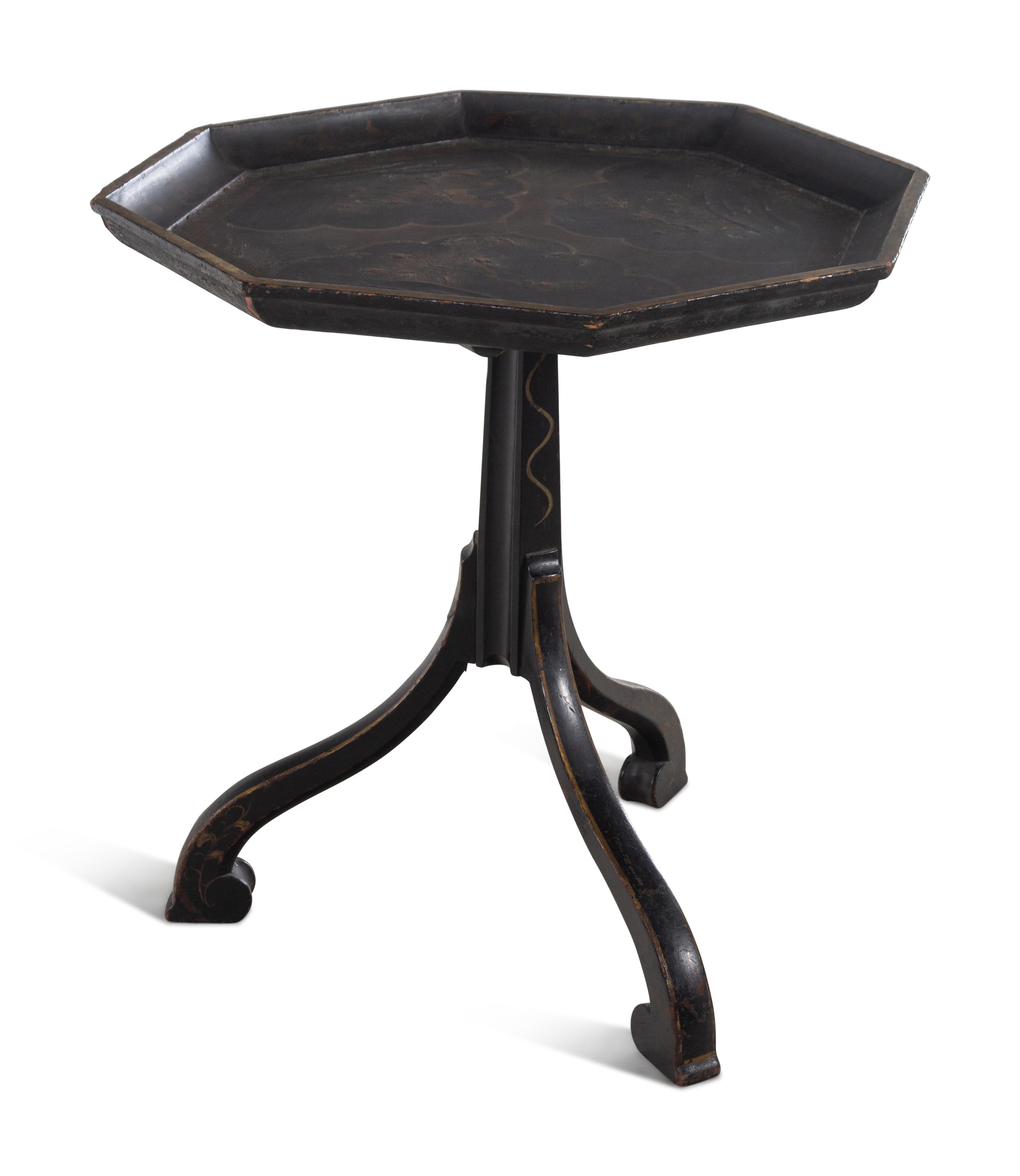 An English Chinoiserie Decorated Tea Table