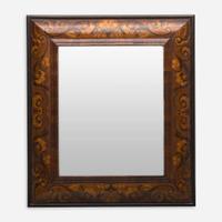 A William & Mary Walnut and Fruitwood Marquetry Mirror late 17th century