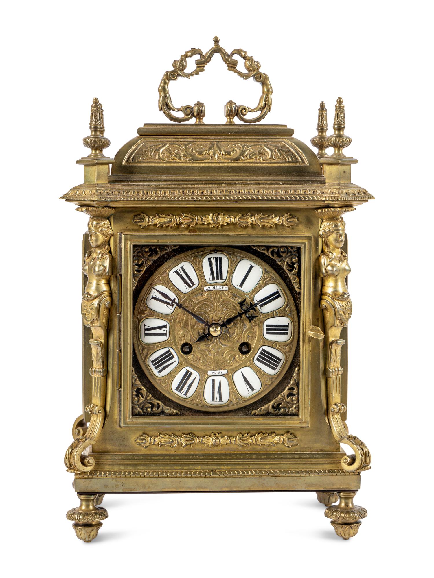 A French Gilt Bronze Mantel Clock