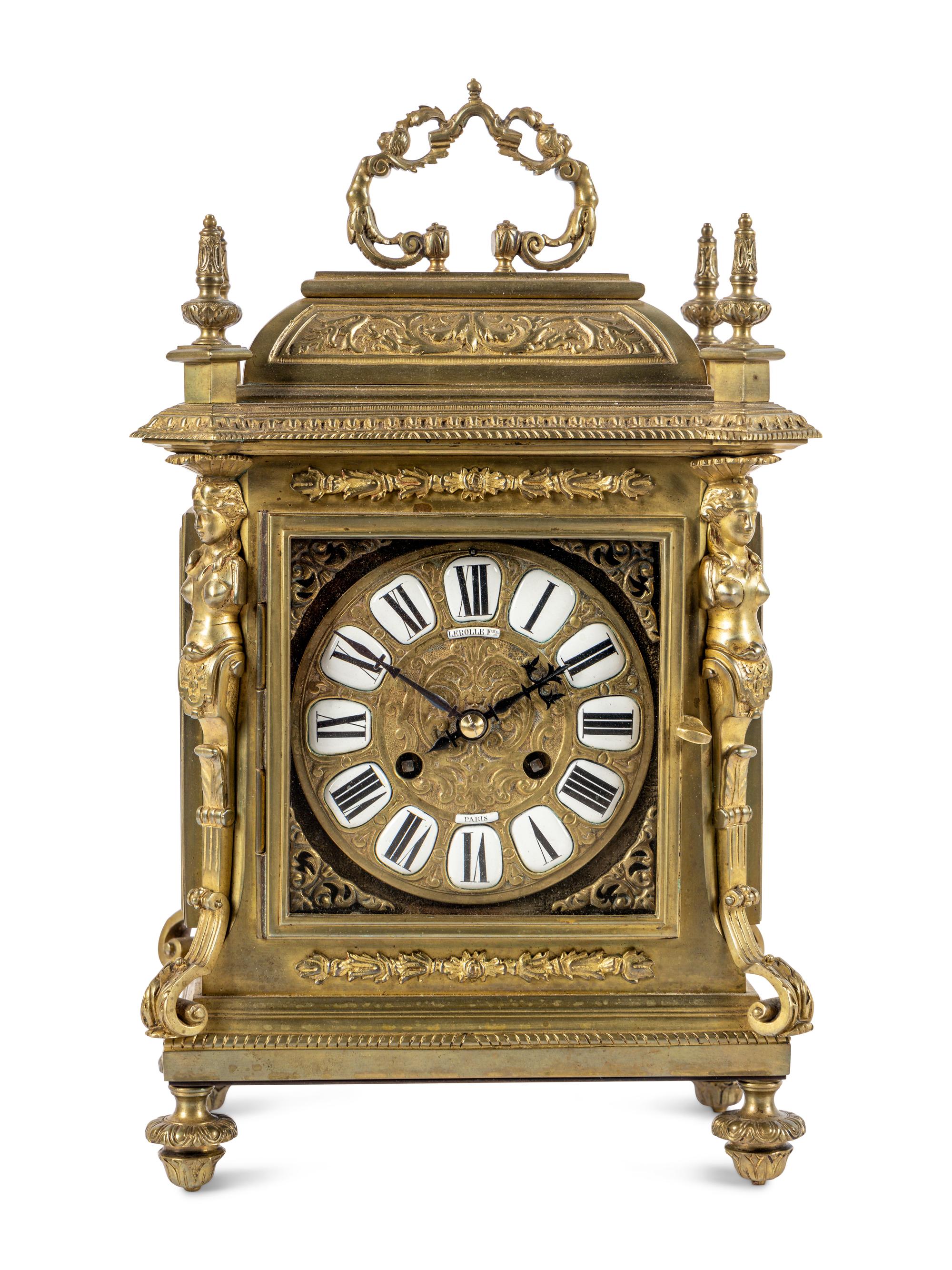 A French Gilt Bronze Mantel Clock