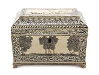 An Anglo-Indian Ivory Veneered Tea Caddy, Width 10 5/8 inches.