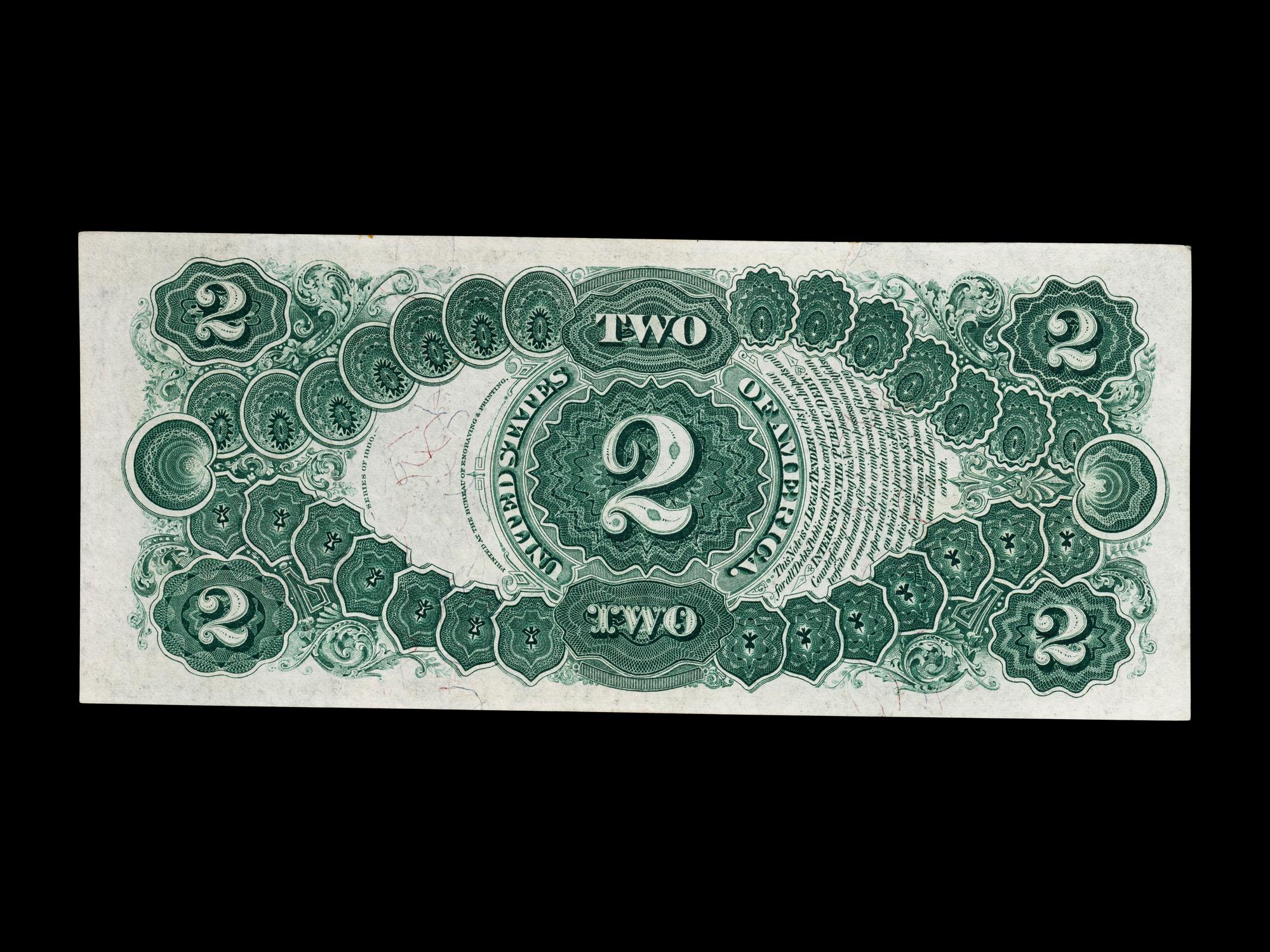 A Series 1880 $2 Legal Tender Note (PCGS-C XF45) [Fr. 55]