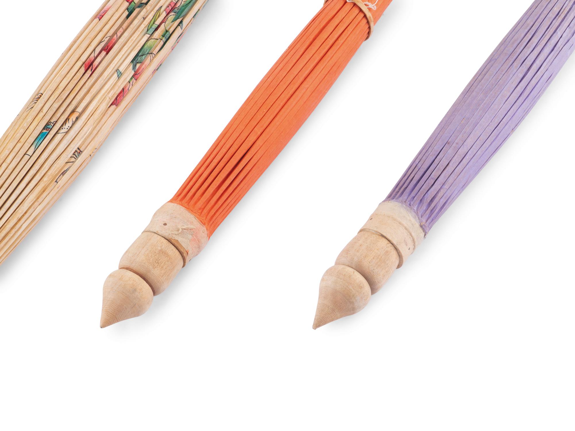 A Collection of Chinese Bamboo Umbrellas