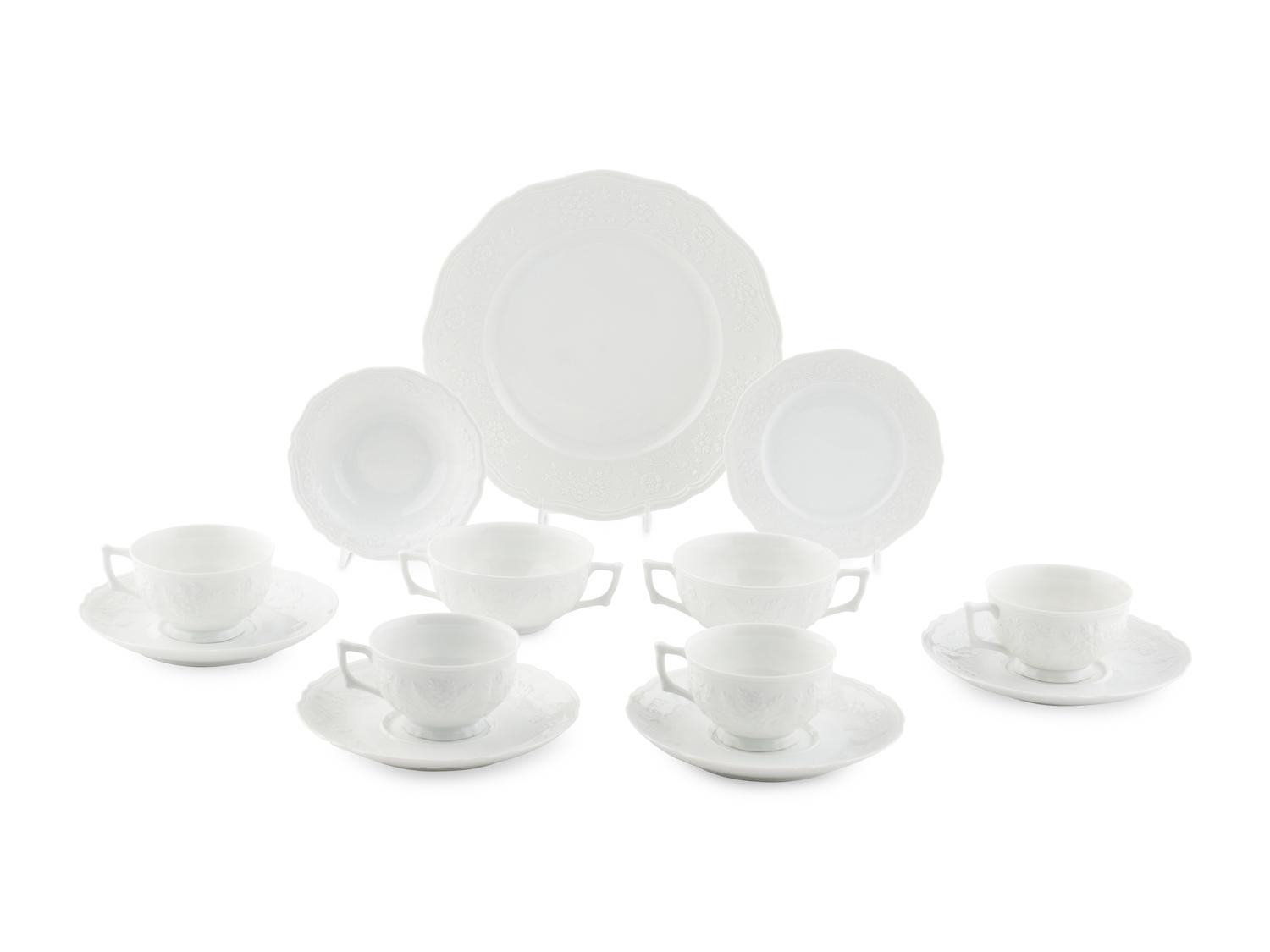 A Raynaud Limoges Porcelain Dinner Service