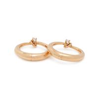 YELLOW GOLD AND DIAMOND EARCLIPS