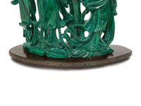 A Chinese Carved Malachite Figural Group