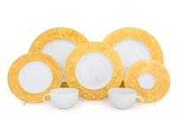 A Rosenthal Magic Flute Gilt-Decorated Porcelain Dinner Service