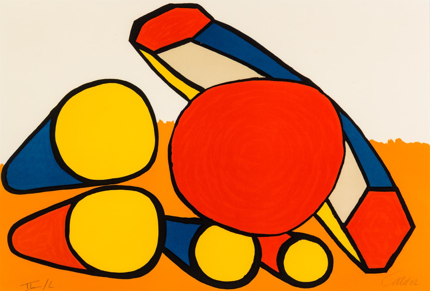 Alexander Calder, (American, 1898-1976), Composition with Circles and Tubes, 1970