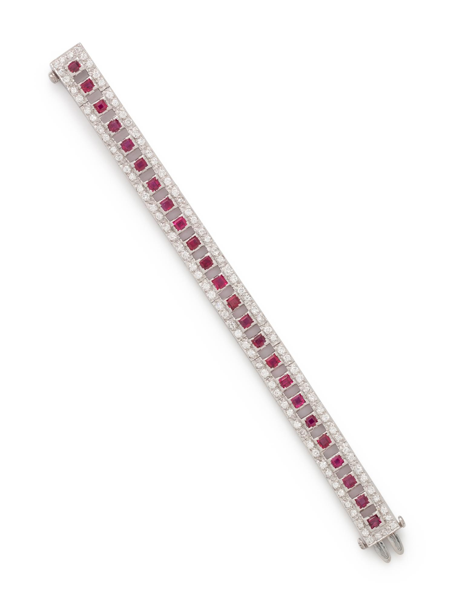 RUBY AND DIAMOND BRACELET