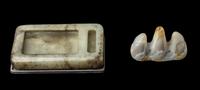 Two Chinese Jade and Agate Scholar's Objects