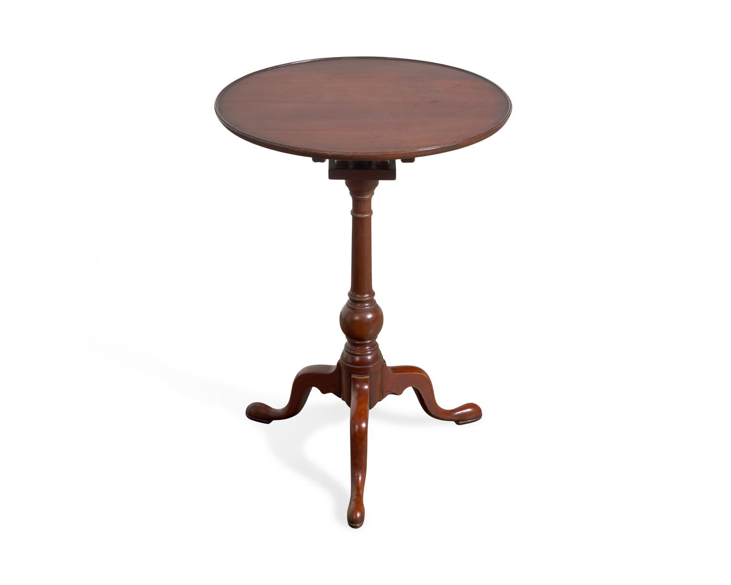 A Queen Anne Cherry Tilt-Top Candlestand