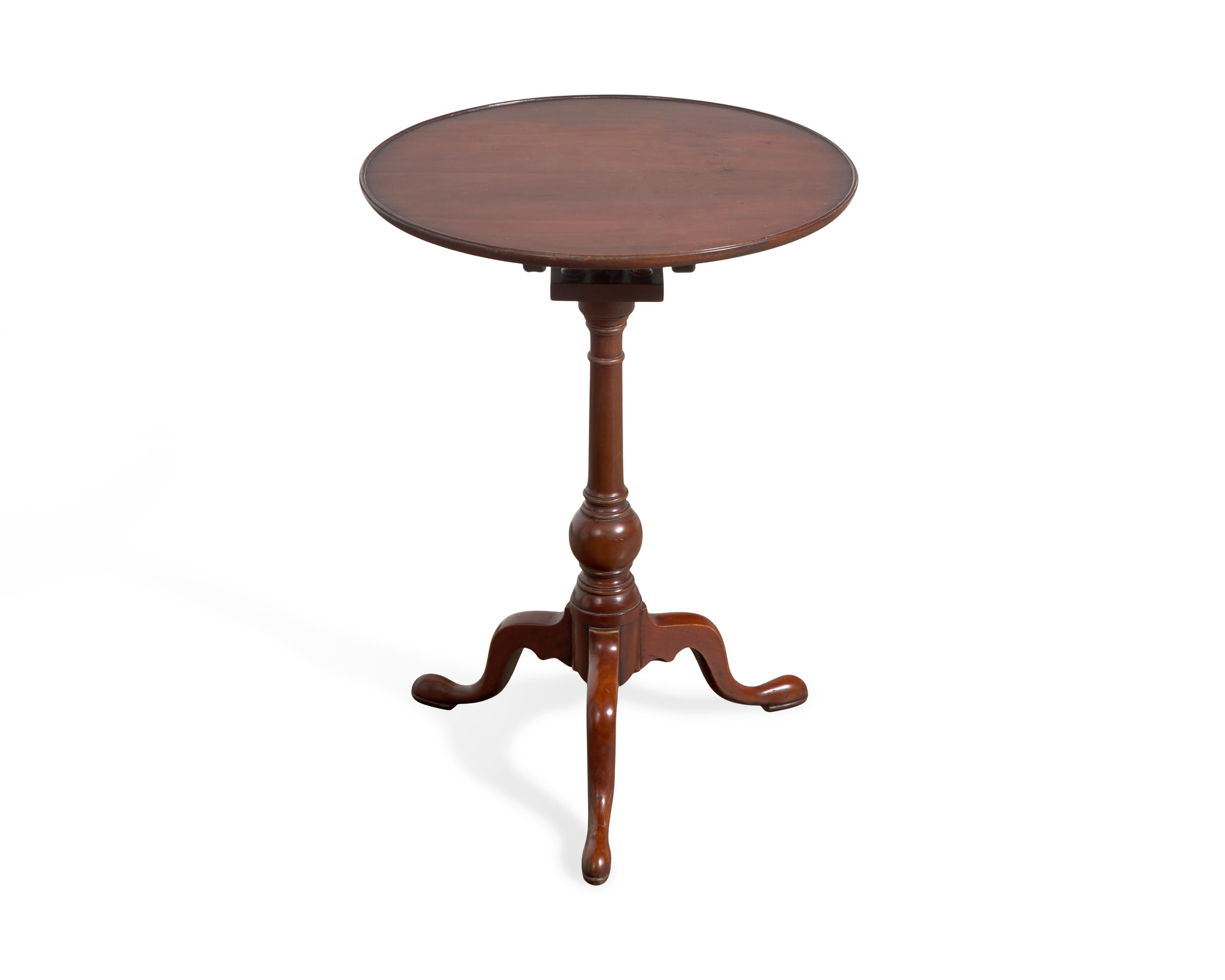 A Queen Anne Cherry Tilt-Top Candlestand